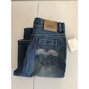 Levi's Girl’s Dark Blue Boot Cut Jeans w/ Detailed Back Pocket Stitching - Sz 16